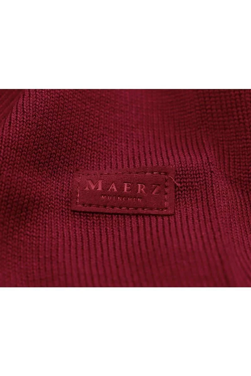 MAERZ Superwash Classic Fit Herren Pullover Polokragen Bordeaux 3 MAERZ Superwash Classic Fit Herren Pullover Polokragen Bordeaux – Bild 3