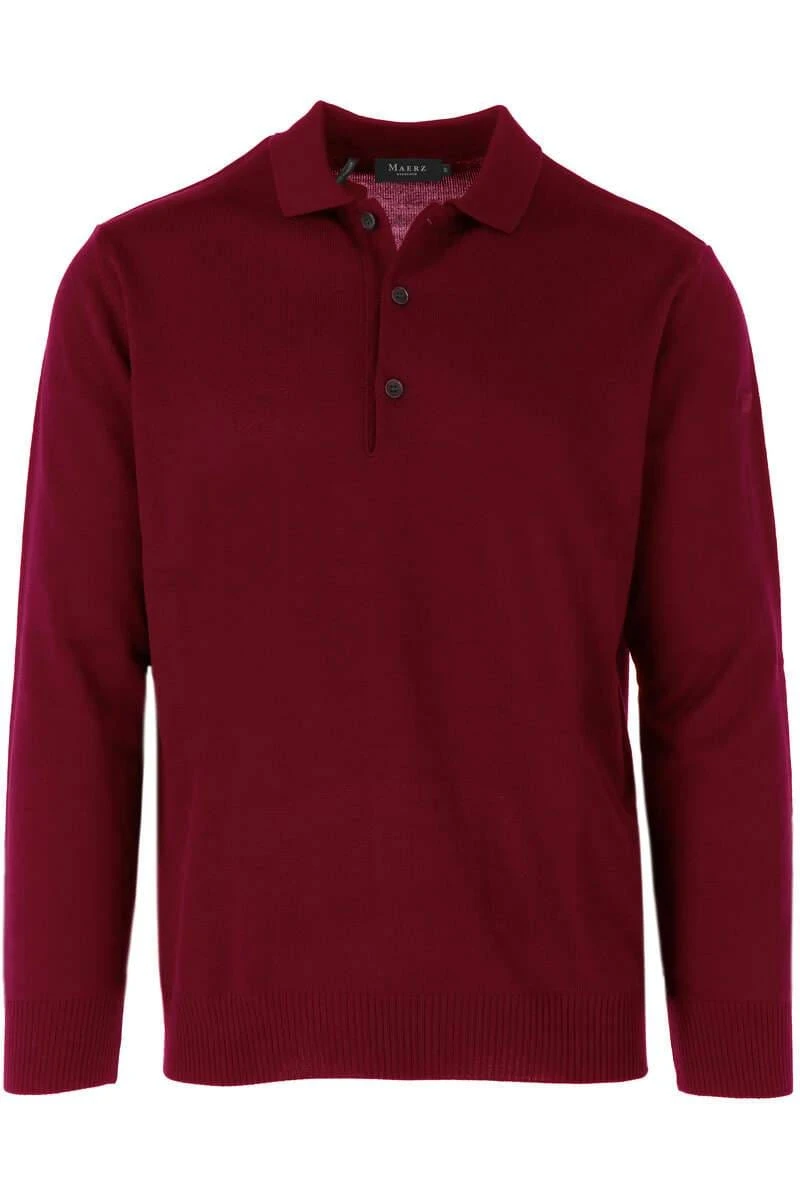 MAERZ Superwash Classic Fit Herren Pullover Polokragen Bordeaux 1 MAERZ Superwash Classic Fit Herren Pullover Polokragen Bordeaux