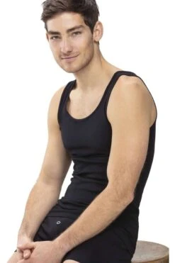 Mey Casual Cotton Herren Unterhemd Schwarz -Kleidung Angebote 49100 123 3 800 1200x1200