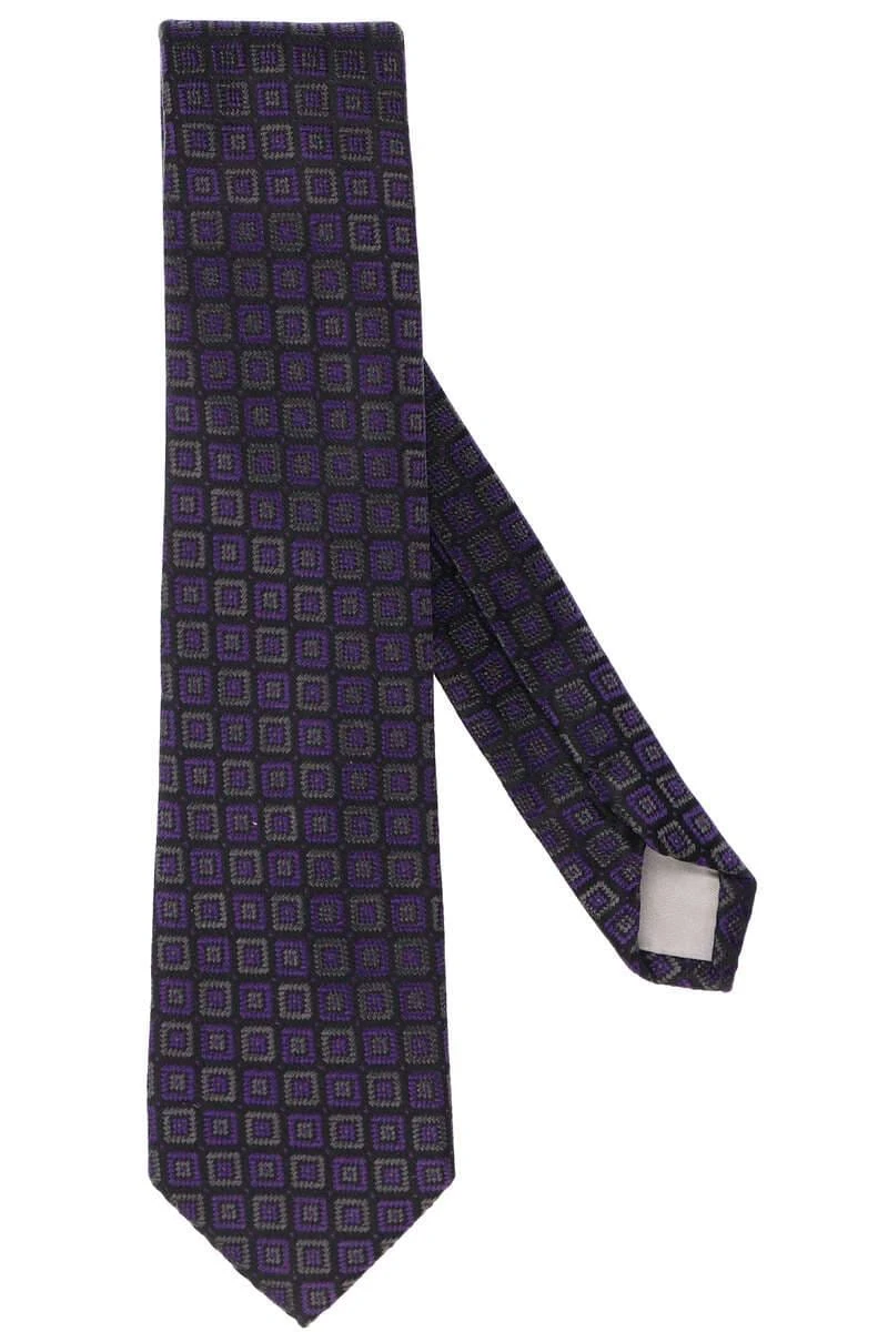 Jacques Britt Krawatte 100% Seide Lila, Gemustert 1 Jacques Britt Krawatte 100% Seide Lila, Gemustert
