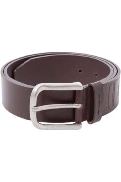 Brax Herren Gürtel Aus 100% Leder4,0 Cm Dunkelbraun, Einfarbig