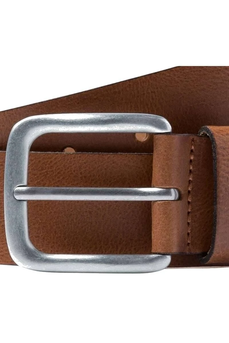 Brax Herren Gürtel Aus Echt Leder Cognac, Einfarbig 2 Brax Herren Gürtel Aus Echt Leder Cognac, Einfarbig – Bild 2