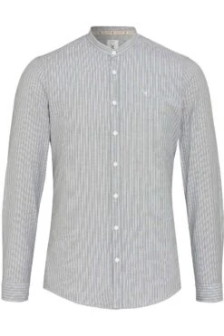 Pure Slim Fit Trachtenhemd Grün, Gestreift