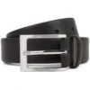 Hugo Boss BOSS Herren Gürtel Aus 100% Nappaleder3,0 Cm Schwarz, Einfarbig