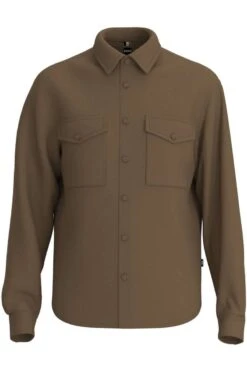 Kleidung Angebote 27 Hugo Boss BOSS Neoterio Regular Fit Hemdjacke Braun, Einfarbig
