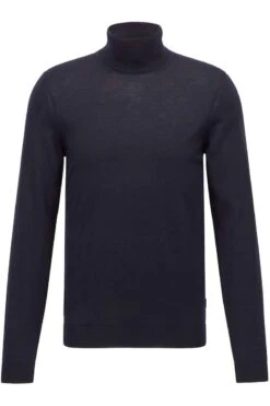 Hugo Boss BOSS Slim Fit Herren Rollkragenpullover Dunkelblau