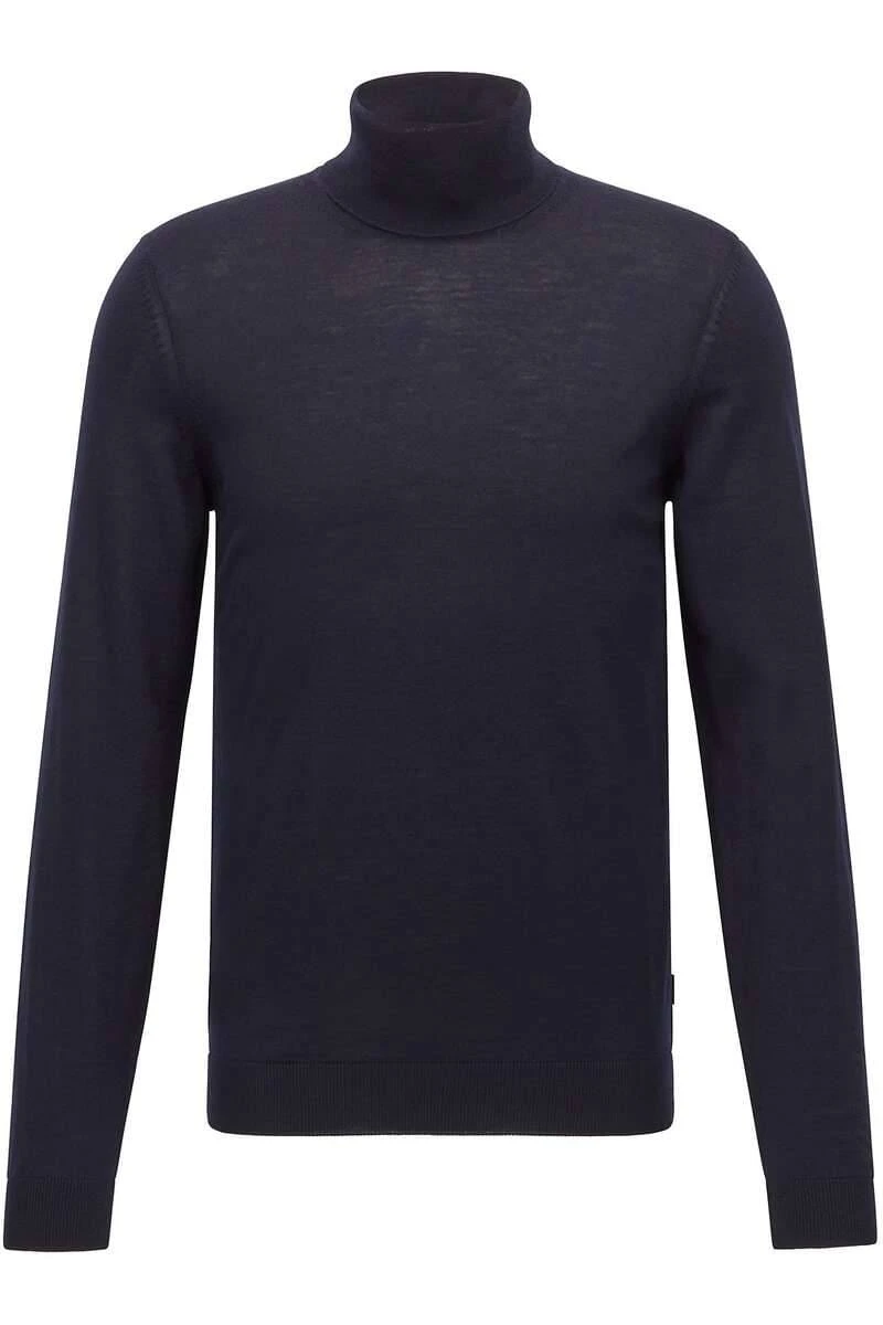 Hugo Boss BOSS Slim Fit Herren Rollkragenpullover Dunkelblau 1 Hugo Boss BOSS Slim Fit Herren Rollkragenpullover Dunkelblau