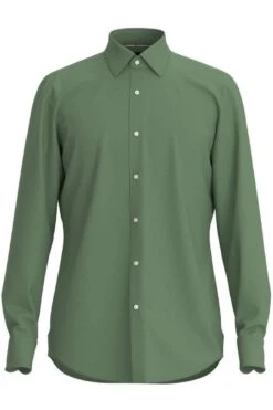 Hugo Boss BOSS Slim Fit Hemd Grün, Einfarbig