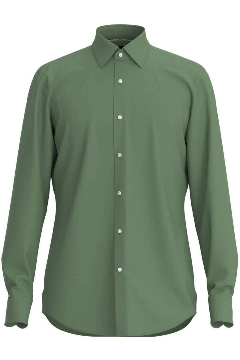 Hugo Boss BOSS Slim Fit Hemd Grün, Einfarbig 1 Hugo Boss BOSS Slim Fit Hemd Grün, Einfarbig
