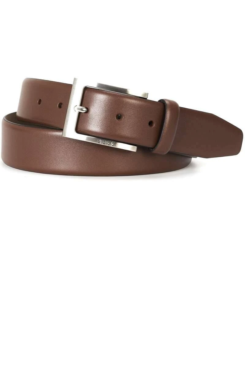 Hugo Boss BOSS Herren Gürtel Aus 100% Rindsleder Braun, Einfarbig 1 Hugo Boss BOSS Herren Gürtel Aus 100% Rindsleder Braun, Einfarbig