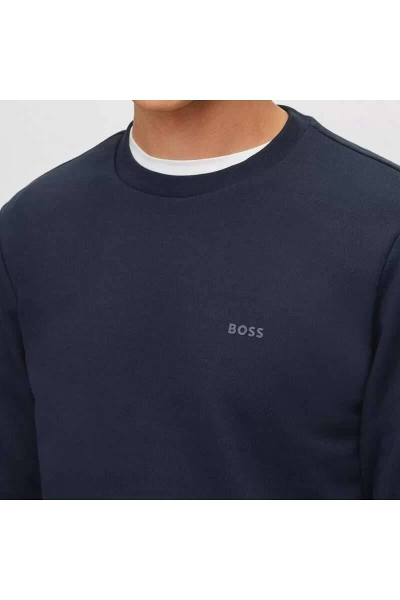 Hugo Boss BOSS Regular Fit Herren Pullover Dunkelblau 2 Hugo Boss BOSS Regular Fit Herren Pullover Dunkelblau – Bild 2