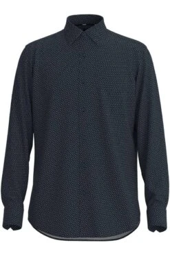 Hugo Boss BOSS H-JOE Regular Fit Hemd Dunkelblau/weiss, Gemustert