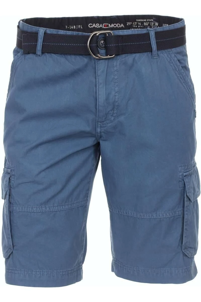 Casa Moda Cargo Shorts Blau, Einfarbig 1 Casa Moda Cargo Shorts Blau, Einfarbig