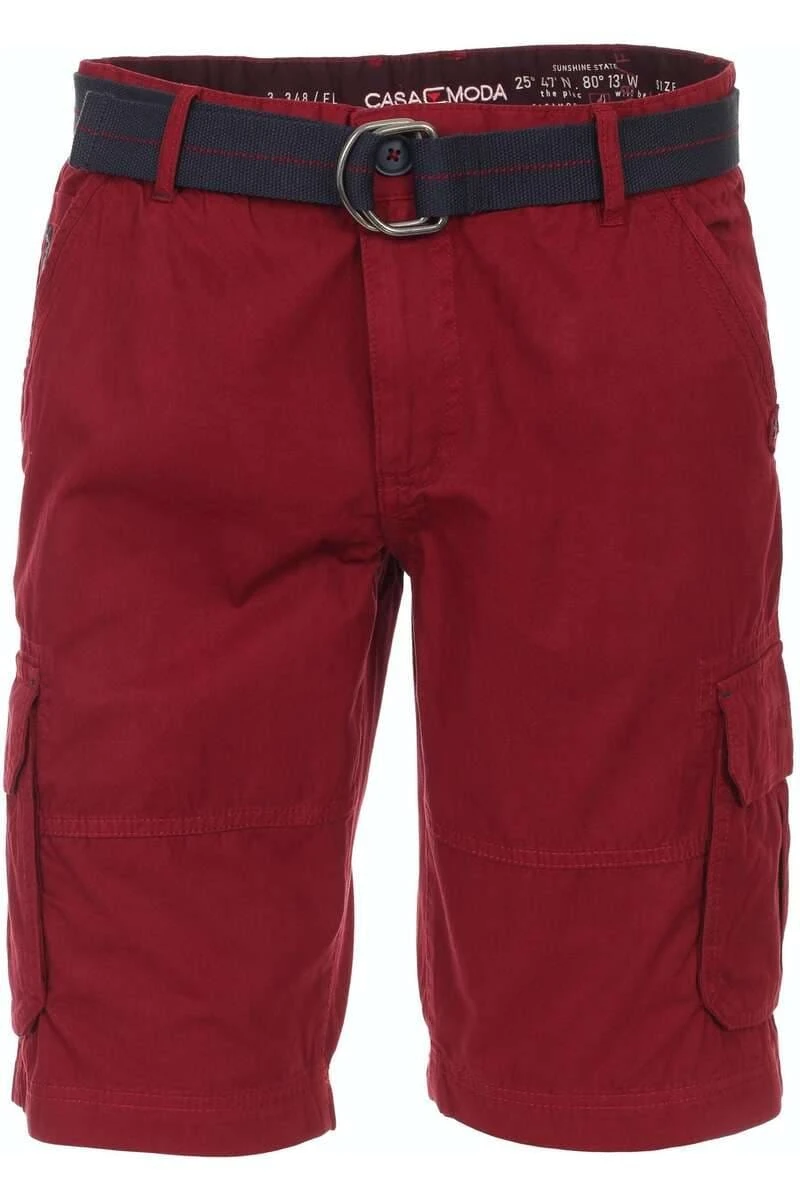 Casa Moda Cargo Shorts Rot, Einfarbig 1 Casa Moda Cargo Shorts Rot, Einfarbig
