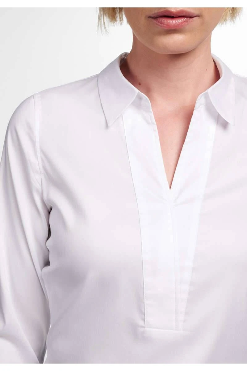 ETERNA Performance Modern Classic Bluseweiss, Einfarbig 2 ETERNA Performance Modern Classic Bluseweiss, Einfarbig – Bild 2