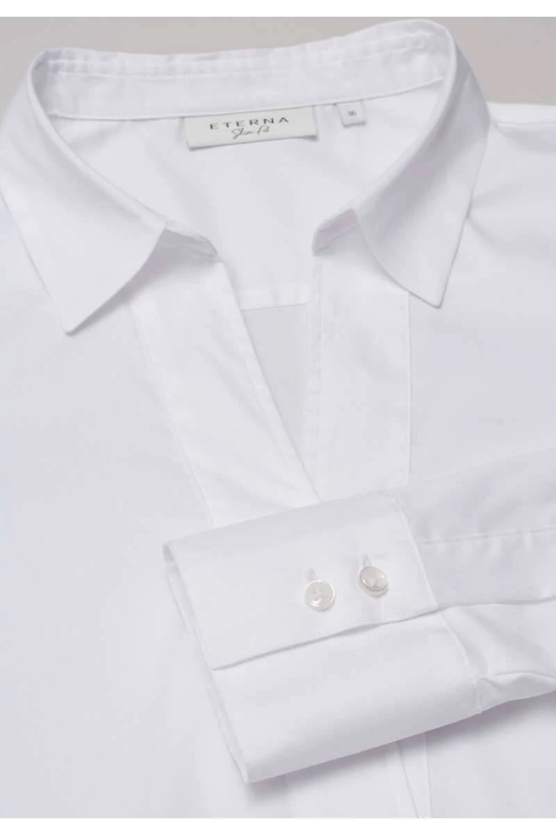 ETERNA Performance Modern Classic Bluseweiss, Einfarbig 3 ETERNA Performance Modern Classic Bluseweiss, Einfarbig – Bild 3