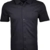RAGMAN Soft Knit Regular Fit Hemd Marine, Einfarbig