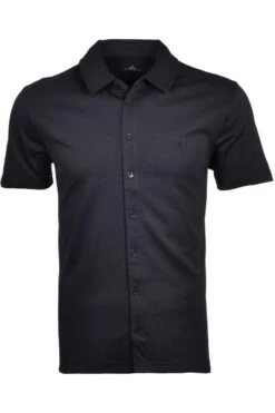 RAGMAN Soft Knit Regular Fit Hemd Marine, Einfarbig