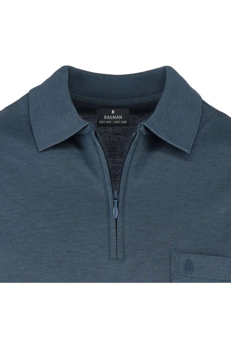 RAGMAN Regular Fit Poloshirt Dunkelblau, Einfarbig 2 RAGMAN Regular Fit Poloshirt Dunkelblau, Einfarbig – Bild 2