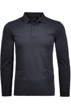 RAGMAN Soft Knit Regular Fit Poloshirt Marine, Einfarbig