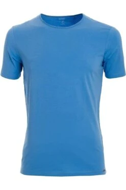 OLYMP Level FiveBody Fit T-Shirt Rundhals Blau,Einfarbig