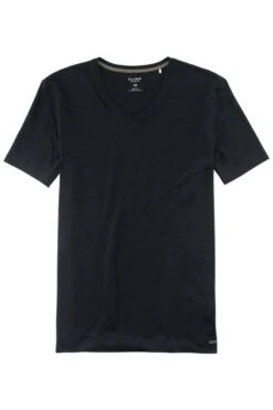 OLYMP Level Five CasualBody Fit T-Shirt V-Ausschnitt Schwarz,Meliert