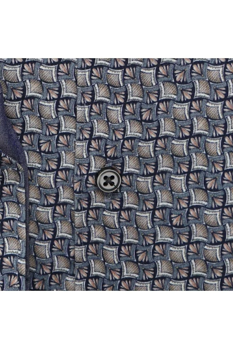 Desoto Slim Fit Jerseyhemd Braun/grau, Gemustert 4 Desoto Slim Fit Jerseyhemd Braun/grau, Gemustert – Bild 4