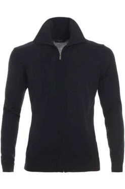 MAERZ Classic Fit Herren Strickjacke Zip Schwarz