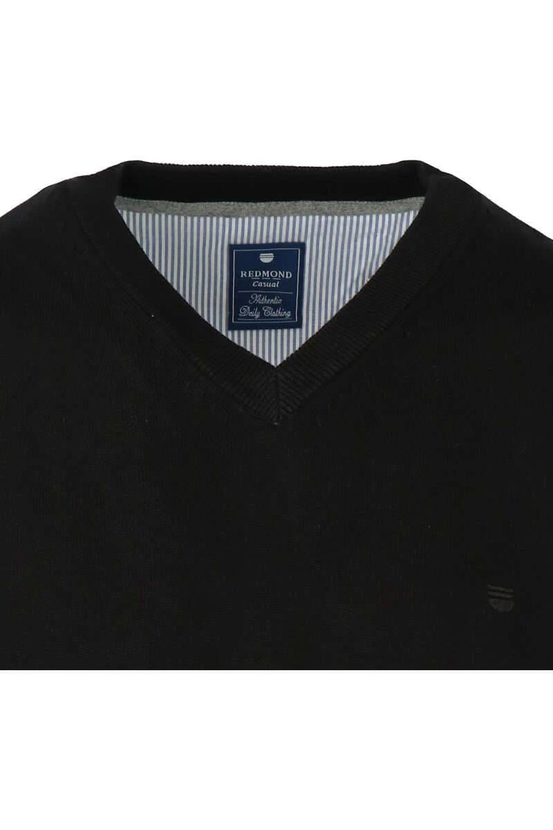 Redmond Regular Fit Herren Pullunder V-Ausschnitt Schwarz 3 Redmond Regular Fit Herren Pullunder V-Ausschnitt Schwarz – Bild 3