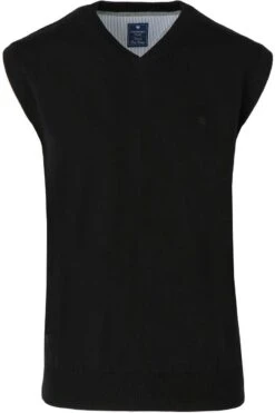 Redmond Regular Fit Herren Pullunder V-Ausschnitt Schwarz