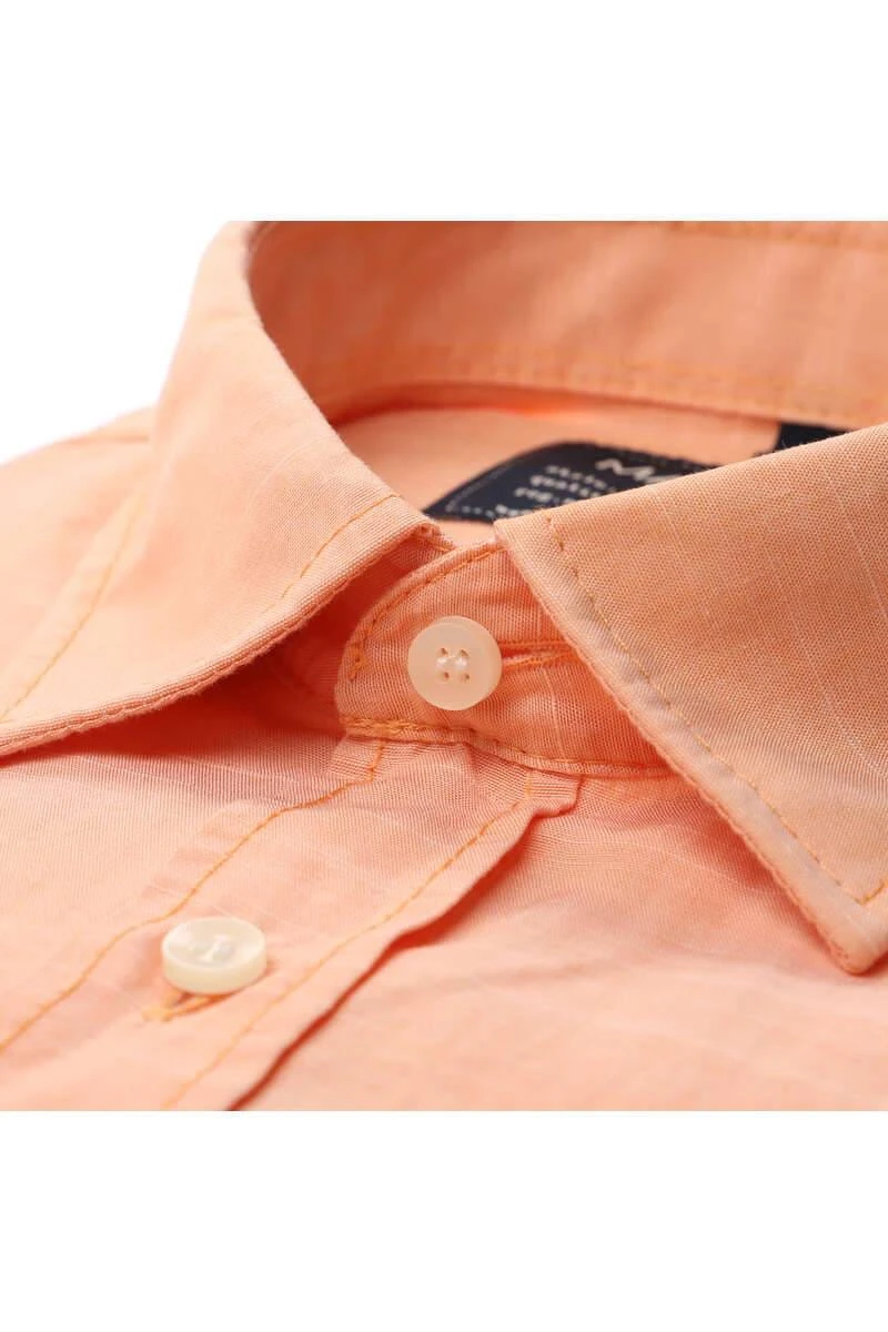Marvelis Casual Modern Fit Hemd Orange, Einfarbig 2 Marvelis Casual Modern Fit Hemd Orange, Einfarbig – Bild 2