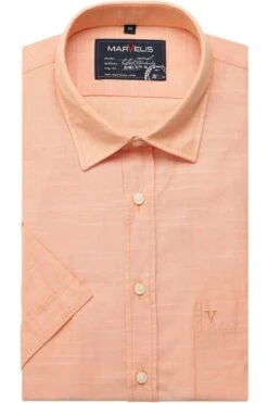 Marvelis Casual Modern Fit Hemd Orange, Einfarbig