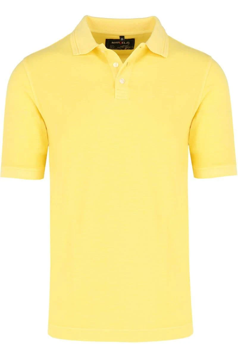 Marvelis Modern Fit Poloshirt Gelb, Strukturiert 1 Marvelis Modern Fit Poloshirt Gelb, Strukturiert