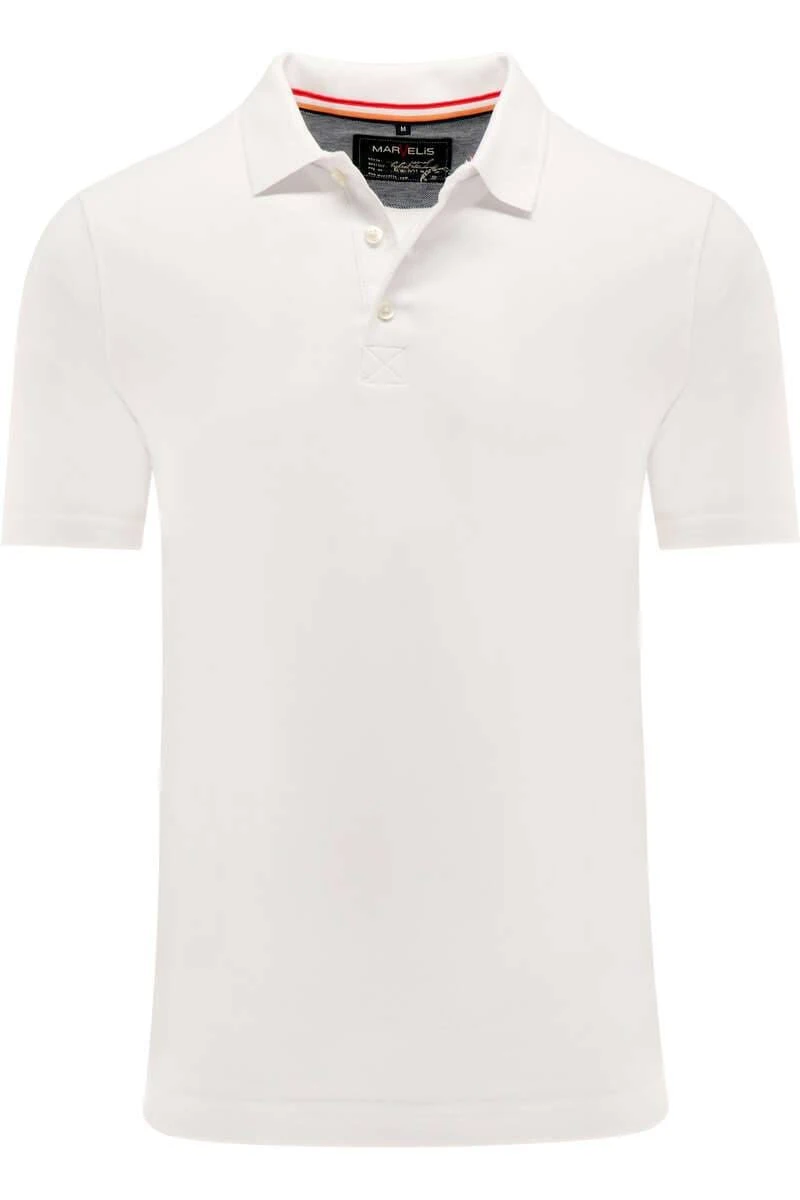 Marvelis Modern Fit Poloshirt Weiss, Einfarbig 1 Marvelis Modern Fit Poloshirt Weiss, Einfarbig