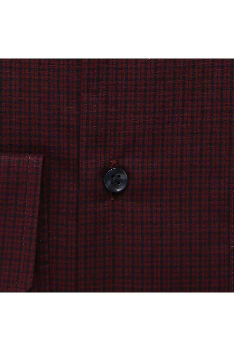 Seidensticker Slim Fit Hemd Bordeaux, Kariert 4 Seidensticker Slim Fit Hemd Bordeaux, Kariert – Bild 4