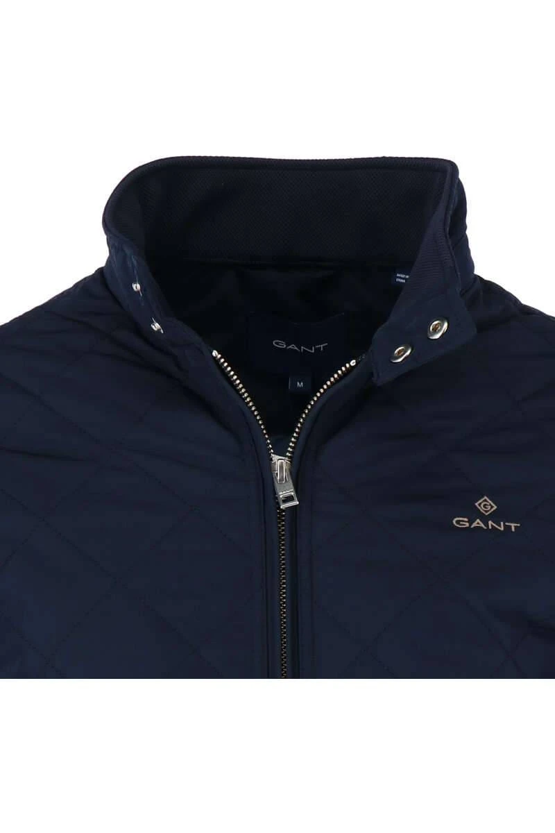 GANT Casual Fit Herren SteppjackeZip Navy 2 GANT Casual Fit Herren SteppjackeZip Navy – Bild 2