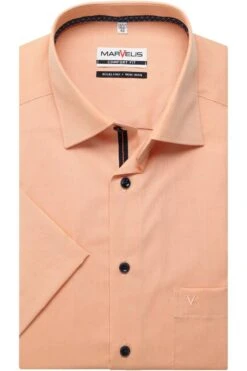 Marvelis Comfort Fit Hemd Orange, Einfarbig
