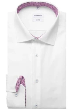 Seidensticker Shaped Hemd Weiss, Einfarbig