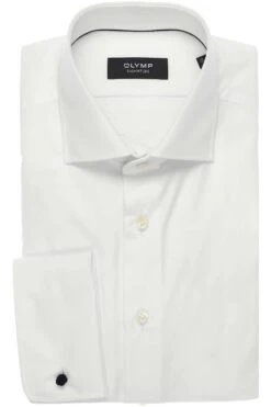 OLYMP SIGNATURE Tailored Fit Hemd Weiss, Einfarbig