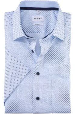 OLYMP Tendenz Modern Fit Hemd Bleu, Gepunktet