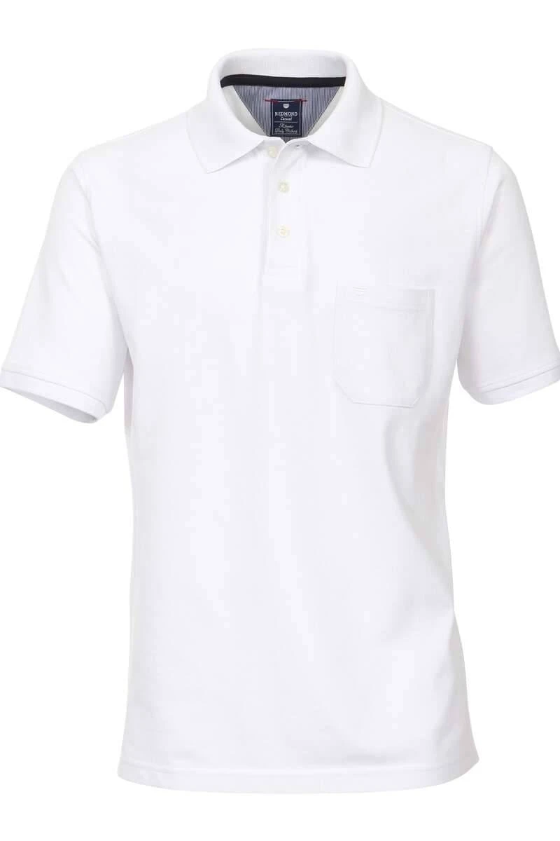 Redmond Casual Poloshirt Weiss, Einfarbig 1 Redmond Casual Poloshirt Weiss, Einfarbig