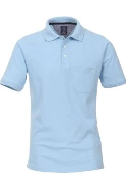 Redmond Casual Poloshirt Hellblau, Einfarbig