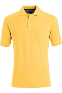 Redmond Casual Regular Fit Poloshirt Gelb, Einfarbig
