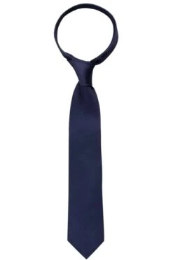 ETERNA Krawatte 100% Seide Blaunavy, Einfarbig