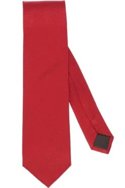 ETERNA Krawatte 100% Seide Rot, Einfarbig