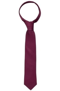 ETERNA Krawatte 100% Seide Rotweinrot, Einfarbig