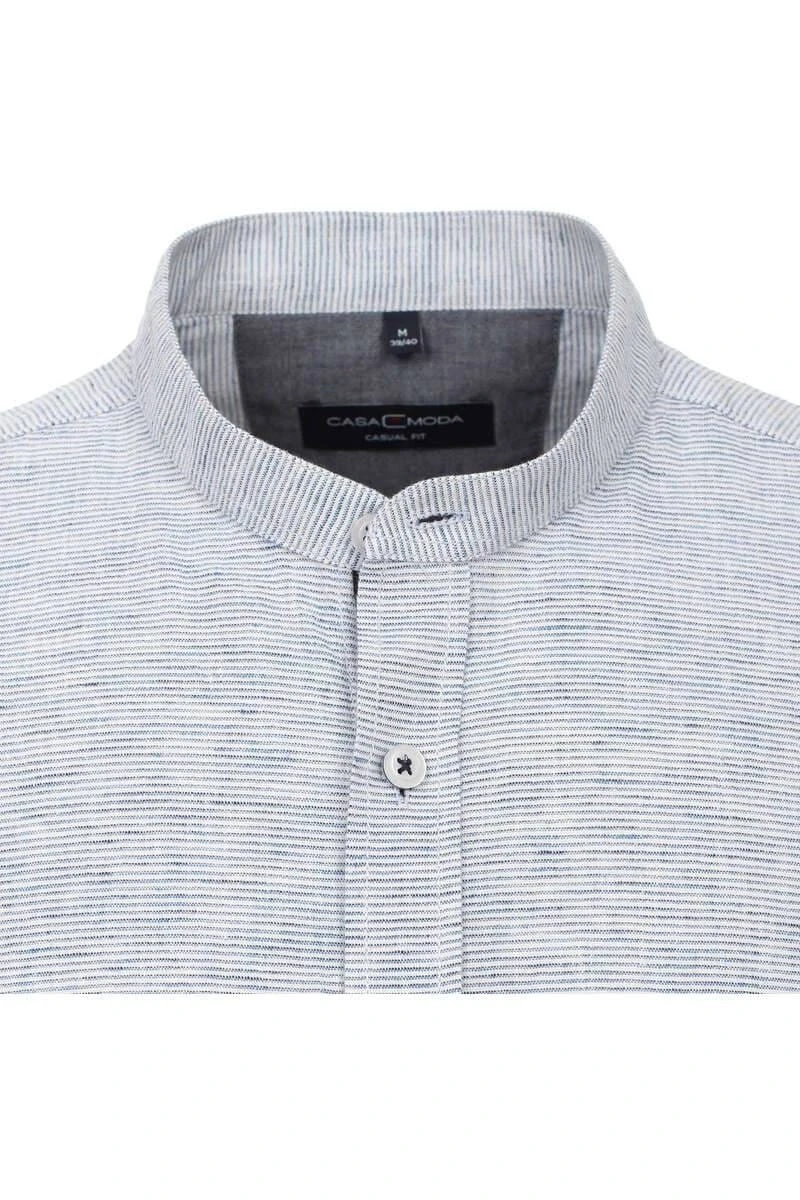 Casa Moda Casual Casual Fit Leinenhemd Hellblau, Meliert 2 Casa Moda Casual Casual Fit Leinenhemd Hellblau, Meliert – Bild 2