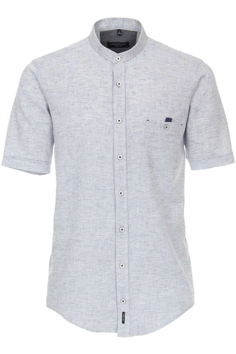 Casa Moda Casual Casual Fit Leinenhemd Hellblau, Meliert 1 Casa Moda Casual Casual Fit Leinenhemd Hellblau, Meliert
