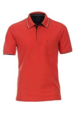 Casa Moda Casual Poloshirt Rot, Einfarbig