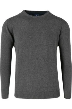 Redmond Casual Regular Fit Herren Pullover Rundhals Grau